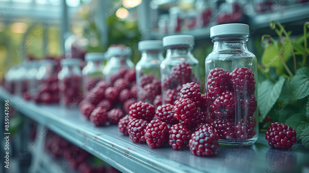 Poster berries in a garden