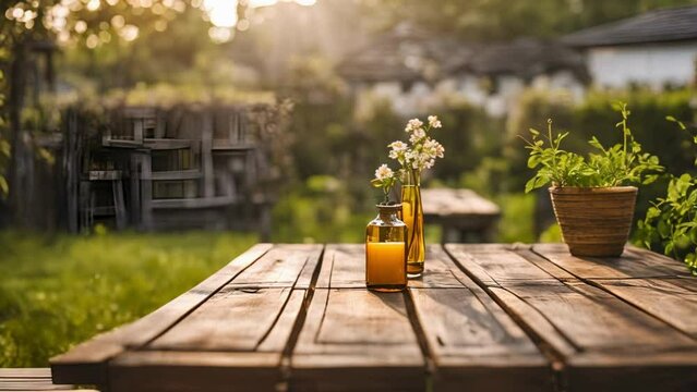wooden bench in the park