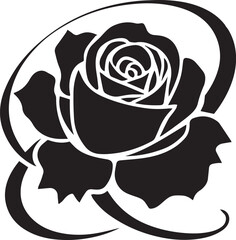 rose flower silhouette icon