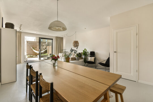 Spacious dining area with modern design at Jan Vrijmanstraat 98