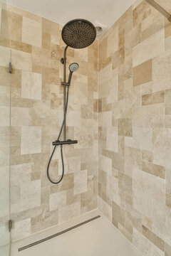 Modern shower interior at Jan Vrijmanstraat 98