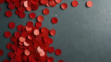 Delicate small pieces of red flowers, scattered beautifully, adding vibrant color to the scene