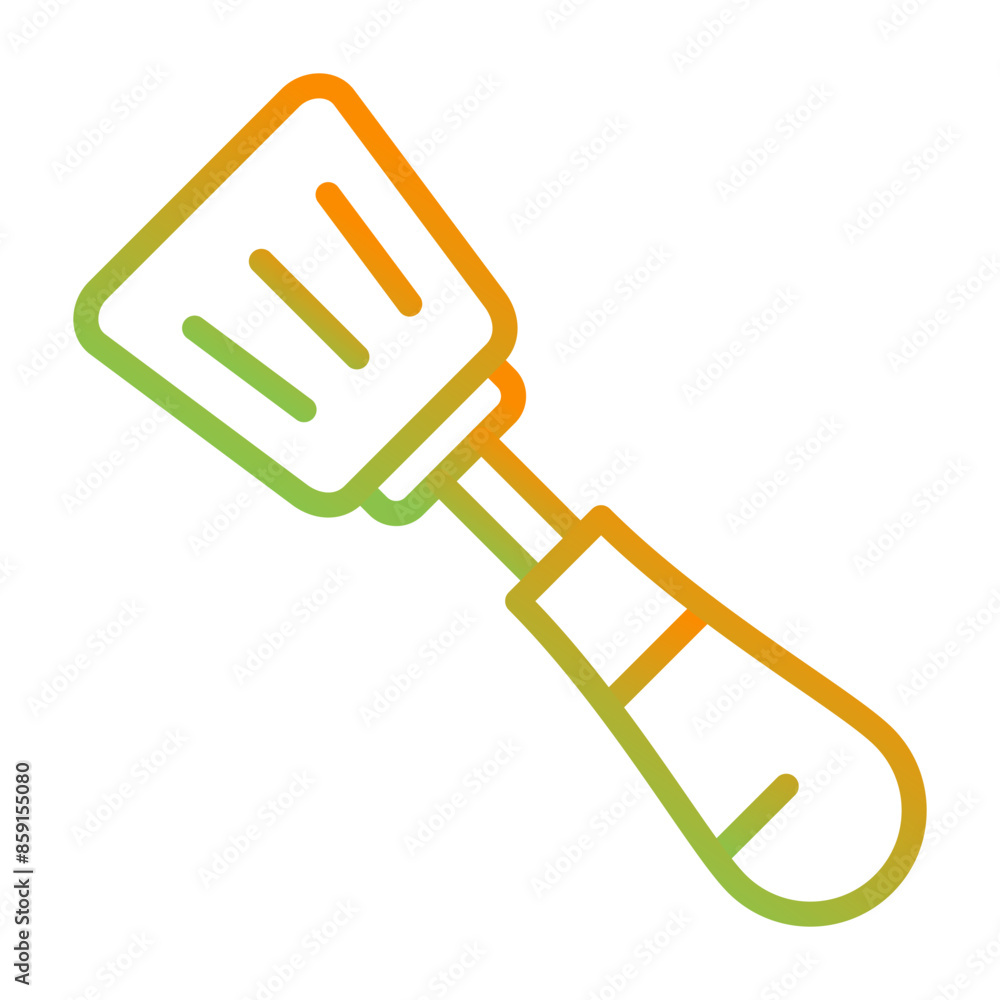 Sticker spatula vector icon