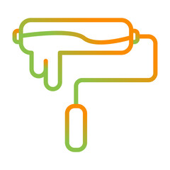 Fototapeta premium Paint Roller Vector Icon