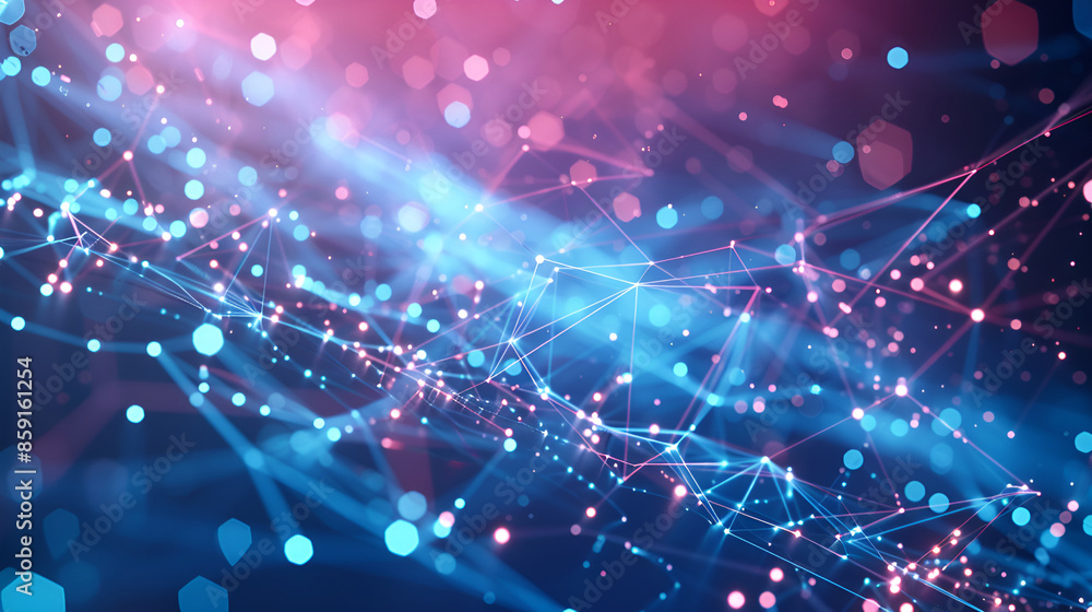 Poster deep learning digital brain with robotic ai, data connecting to futuristic with technology network i
