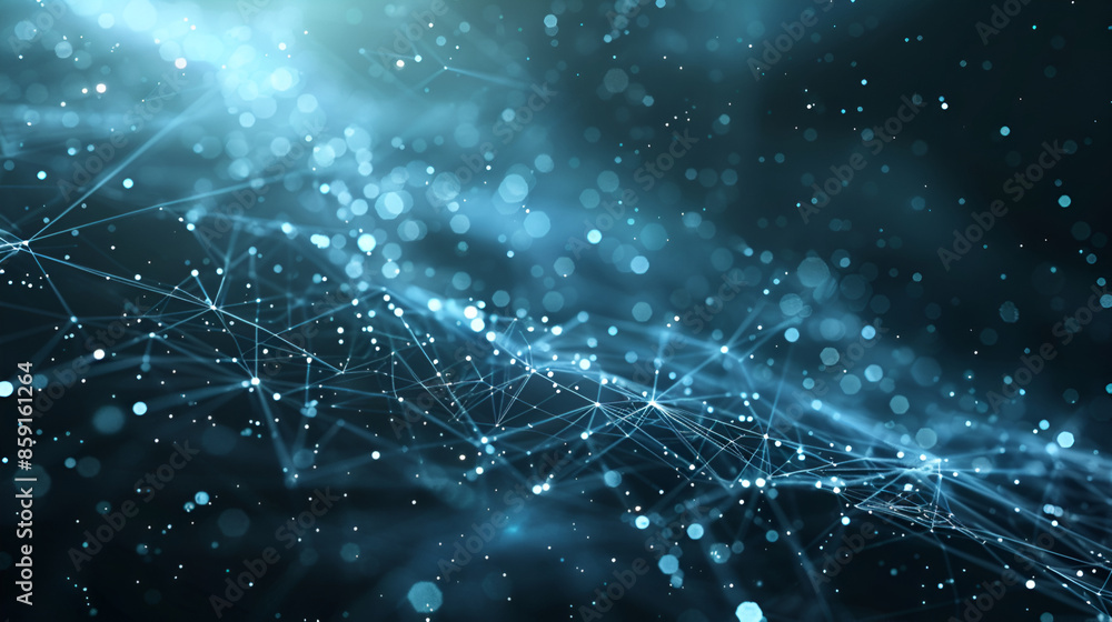 Aufkleber deep learning digital brain with robotic ai, data connecting to futuristic with technology network i