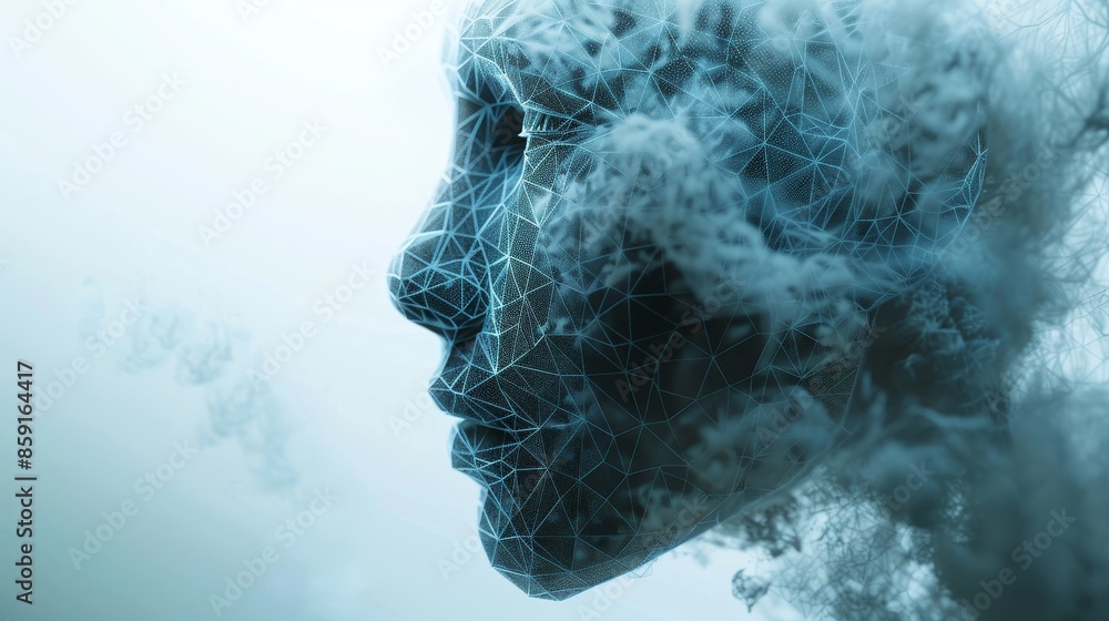 Poster 3d modeling digital animation: an illustration showcasing a wireframe model used in digital animatio