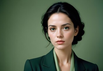 Beautiful elegant woman front view photo