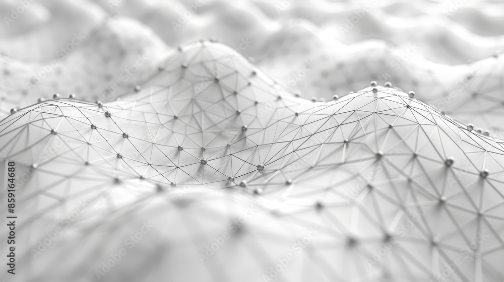 Poster abstract mesh artistic detail: a 3d illustration featuring abstract wireframe patterns with artistic