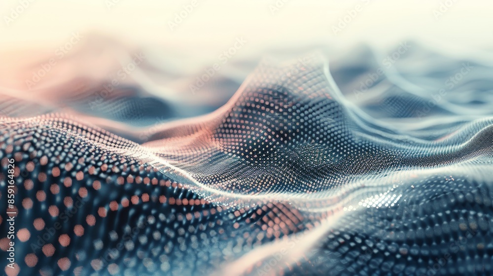 Poster abstract mesh digital art: a 3d illustration showcasing abstract wireframe patterns as digital art