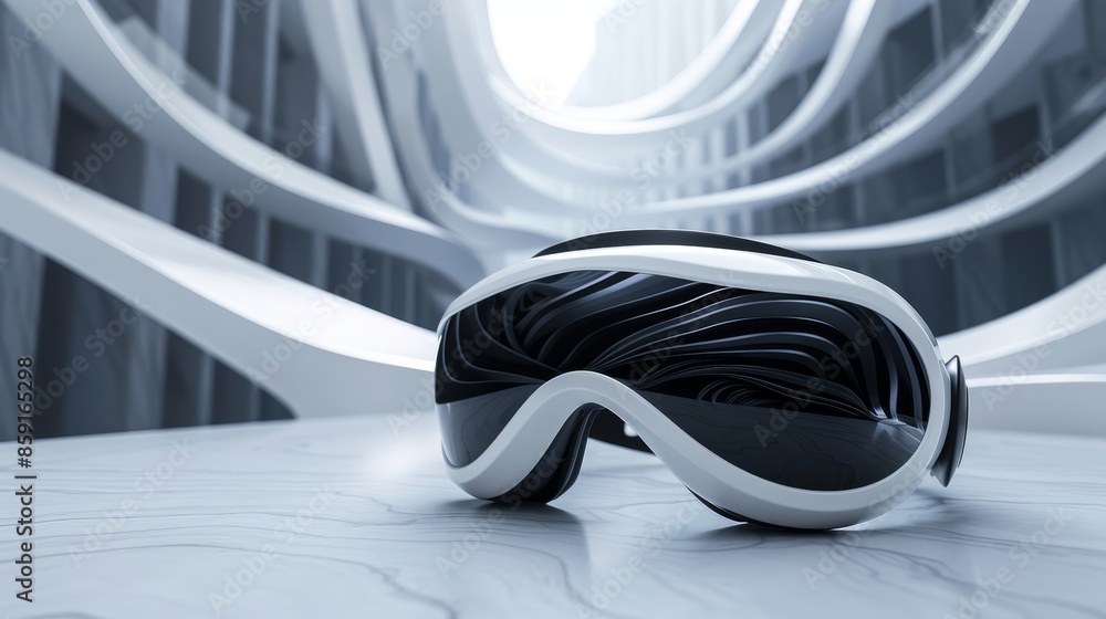 Poster conceptual design model virtual reality: a 3d model illustrating a virtual reality concept in concep