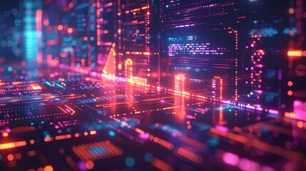 Technology Innovation Wireframe Concept: An illustration showcasing a wireframe