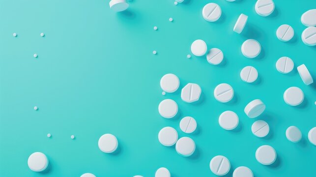 Donepezil tablets for medication advertisement with space for text Medical concepts included