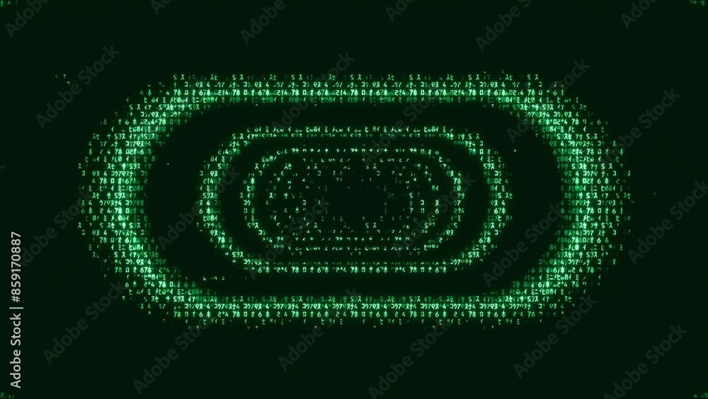 Poster retro-futuristic pixelate monitor synthwave style. retro cctv or vhs pixel wireframe. abstract digit