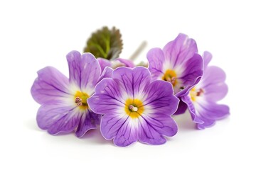 Obraz premium Purple Primrose Isolated on White Background. Beautiful Primrose Flower