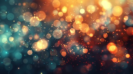 Colorful firework display with bokeh background - abstract holiday celebration for new year or birthday party