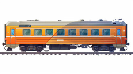 Fototapeta premium Detailed illustration of a modern train carriage with a sleek design, showcasing transportation and travel themes.
