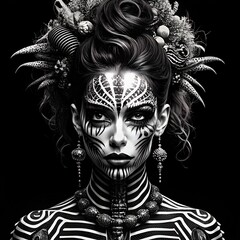 portrait of a person with mask