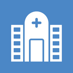 Hospital Glyph Icon, cute vector.