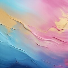 Abstract background with gradient of blue, pink, and gold colors, wallpaper, backdrop