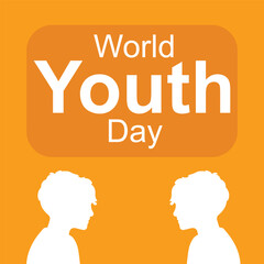 World youth day vector design. 12 August illustration. Eps file.