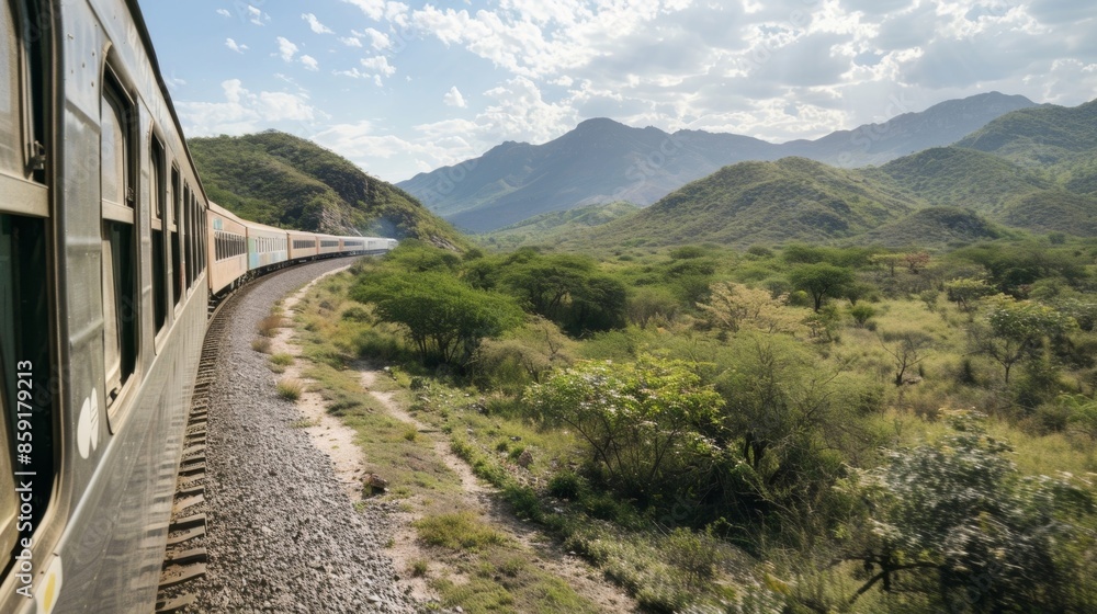 Poster the train weaved its way through breathtaking scenery carrying us closer to the border with every pa