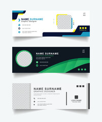 Modern email signature design. Elegant banner, and email footer templates.