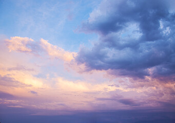 Obraz premium Sunset sky, beautiful sky background image,