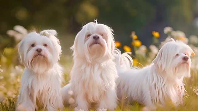 The Maltese is a small dog breed with a long, flowing coat and a lively personality.