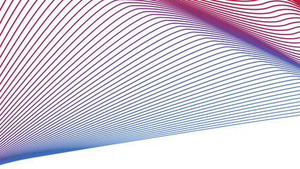 White abstract background with red and blue curve line for backdrop or presentation