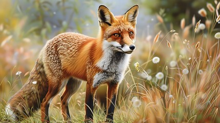 Fototapeta premium Red fox. 