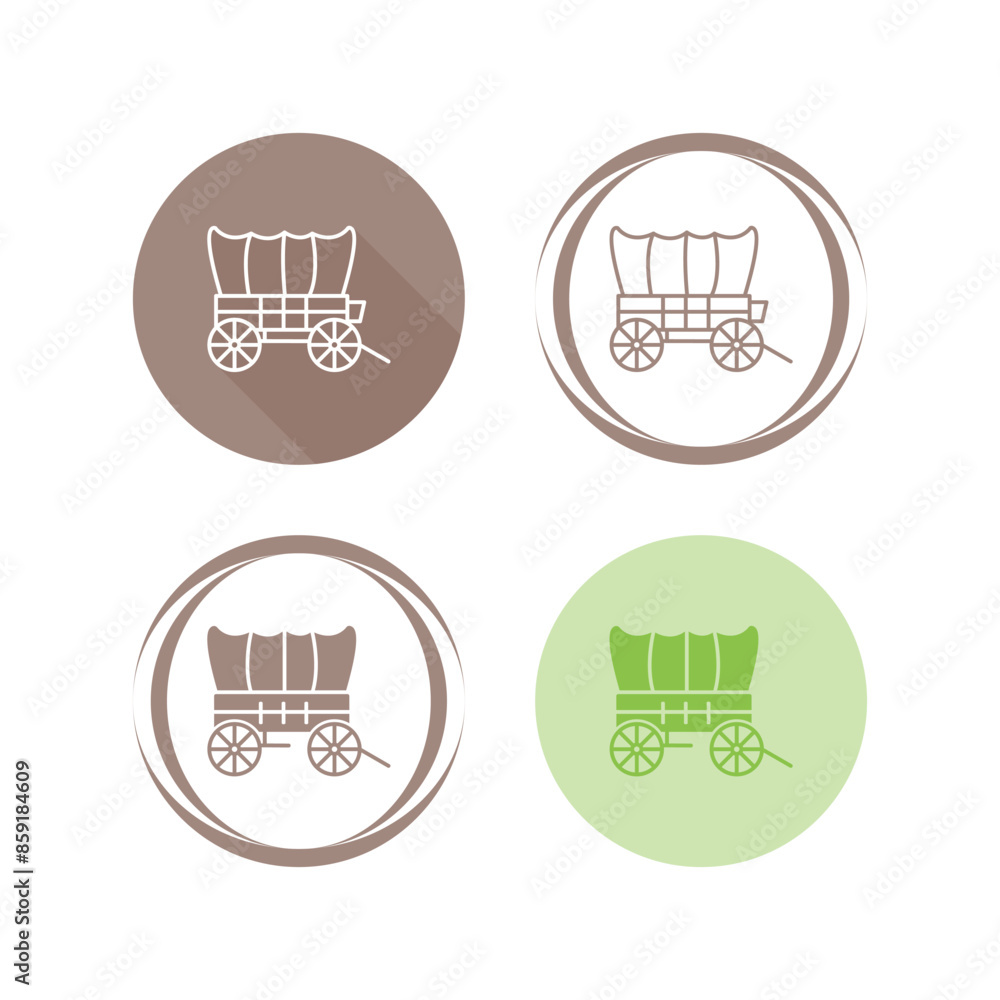 Sticker cart vector icon