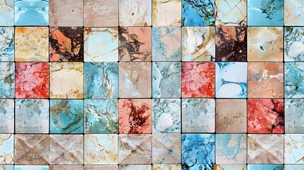 Digital Wall Tile Design, Wall tiles Decor on Marble For Home Decoration, Colorfull wall art mixed digital tiles design for interior home or ceramic tiles design. Copy space image