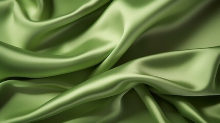 Obraz premium Silk fabric with green texture.