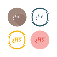 Square Root Vector Icon