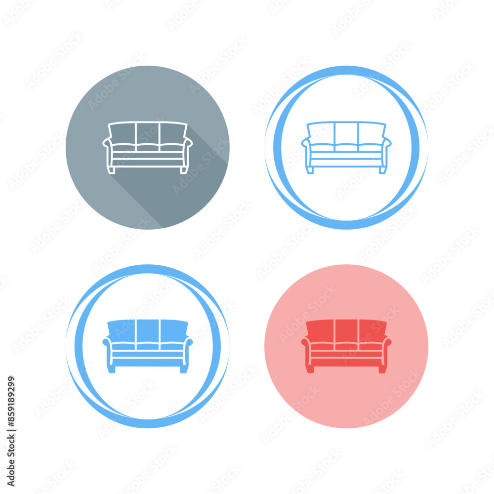 Wall mural Large Sofa Vector Icon