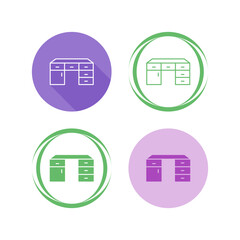 Table with Drawers Vector Icon