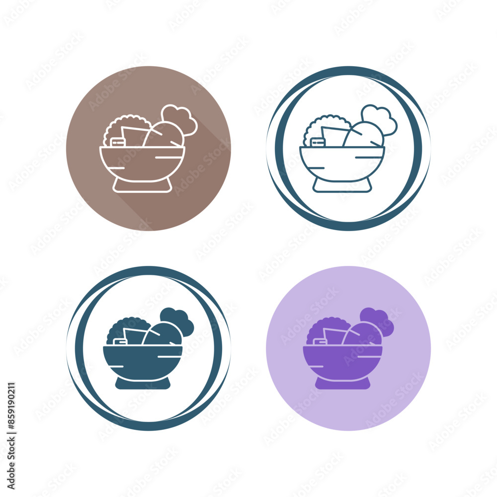 Poster salad vector icon