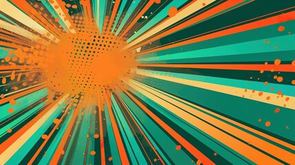 Abstract Artistic Radial Lines Background