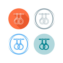 Gym Rings Vector Icon