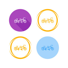 Fototapeta premium Tandem Vector Icon