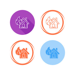 House On Fire Vector Icon