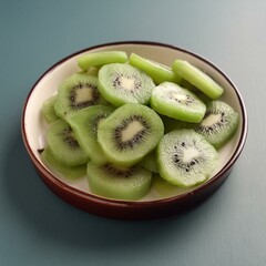 Fresh healthy kiwi fruit slices