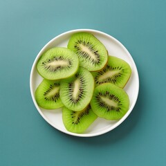 Fresh healthy kiwi fruit slices