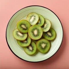 Fresh healthy kiwi fruit slices