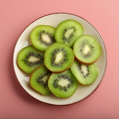 Fresh healthy kiwi fruit slices