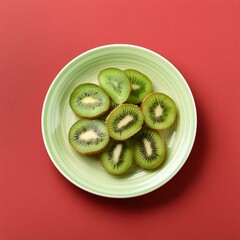 Fresh healthy kiwi fruit slices