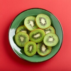 Fresh healthy kiwi fruit slices