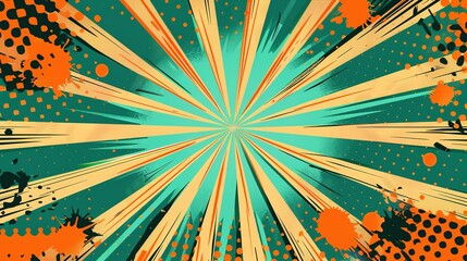 Abstract Comic Book Explosion Background
