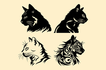 Black and white cats